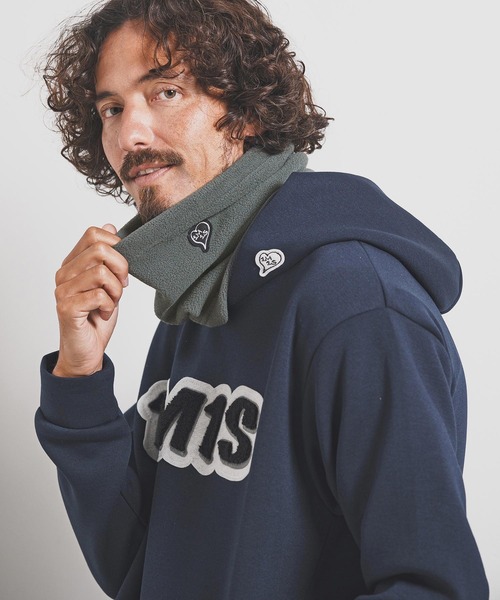 ネックウォーマー スヌード mko13189-neck warmer with heart patch ネックウォーマー(1M25F220) メンズ_6