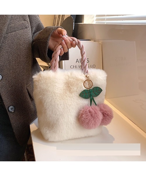 さくら。fofofofa ショルダーバッグ ショルダーバッグ バッグ ふわふわフェクファ素材 可愛いショルダー