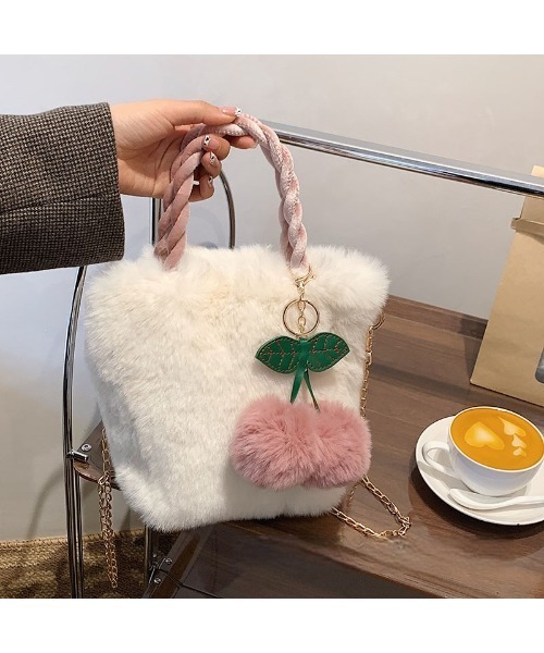 さくら。fofofofa ショルダーバッグ ショルダーバッグ バッグ ふわふわフェクファ素材 可愛いショルダー