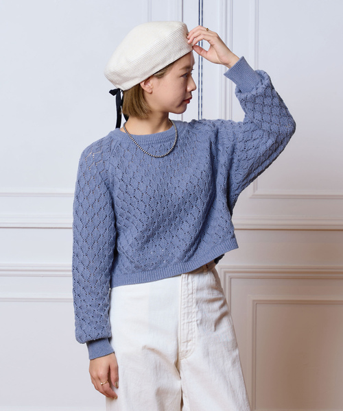 「IENA LA BOUCLE」 長袖ニット FREE ブルー系その他 レディース_画像2