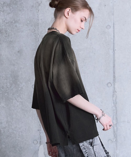 「SERACE」 半袖Tシャツ S チャコールグレー メンズ_画像3