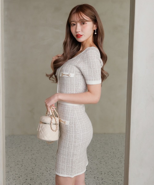 「LIPSERVICE」 ニットワンピース FREE ホワイト レディース_画像4