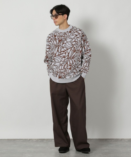 Q DAMAcollection ダーマコレクション 花柄 総柄 ニット シャツ Q DAMAcollection ダーマコレクション 花柄 総柄 ニット シャツ 【公式