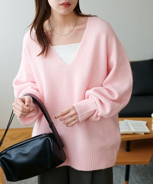 Discoat（ディスコート） ニット セーター 「ユニセックス」深V