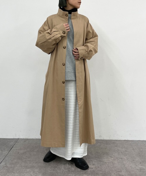 「Omekashi」 トレンチコート FREE ブラウン レディース_画像3