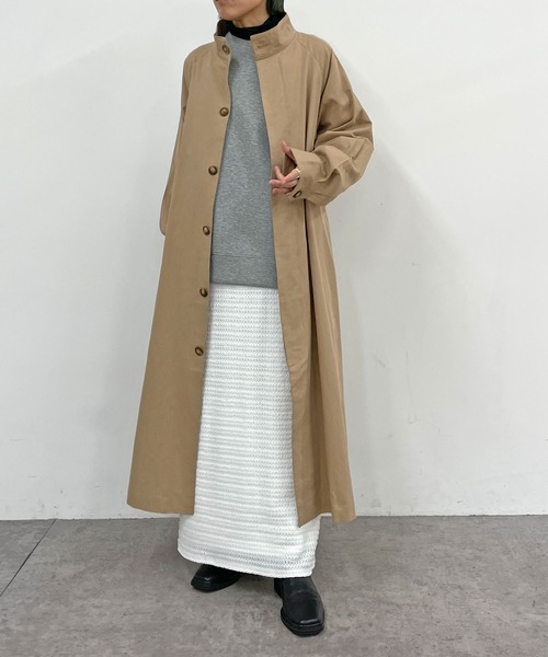 「Omekashi」 トレンチコート FREE ブラウン レディース_画像4