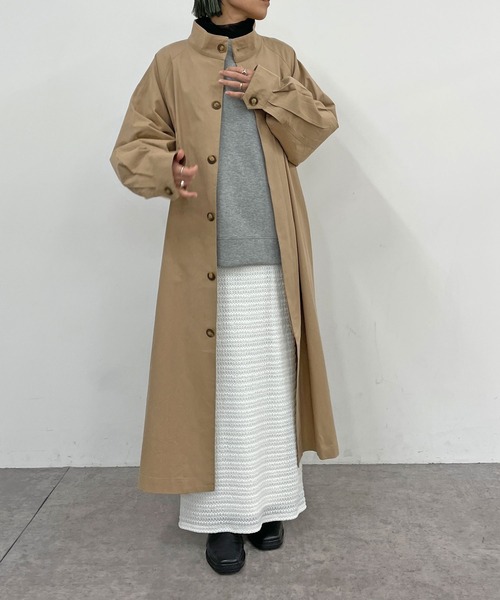「Omekashi」 トレンチコート FREE ブラウン レディース_画像5