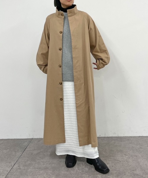 「Omekashi」 トレンチコート FREE ブラウン レディース_画像10