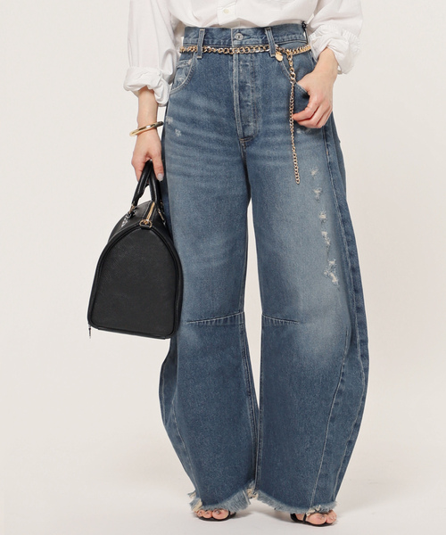 「AP STUDIO」 デニムパンツ 27 ブルー レディース