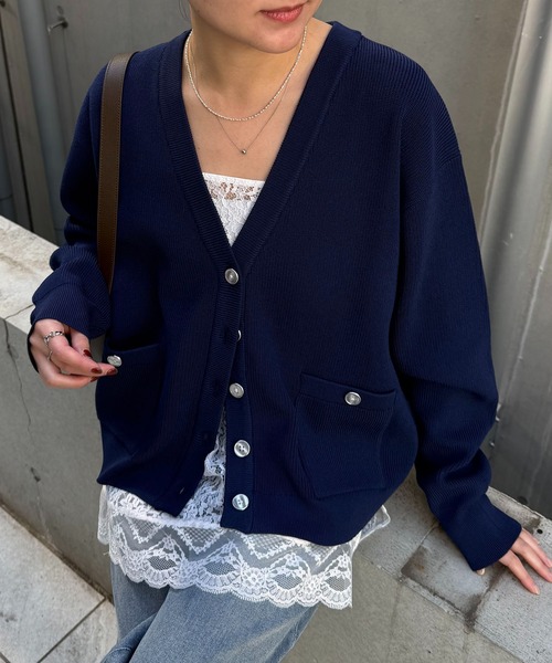 COLLAGE GALLARDAGALANTE カーディガン COLLAGE GALLARDAGALANTE｜《WEB限定/気温調整に◎》メタル釦ジョー