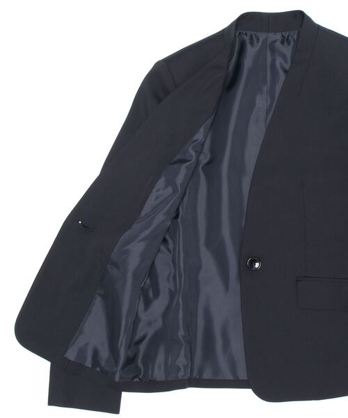 「INED CLARO」 ノーカラージャケット 7号 ブラウン レディース_画像3