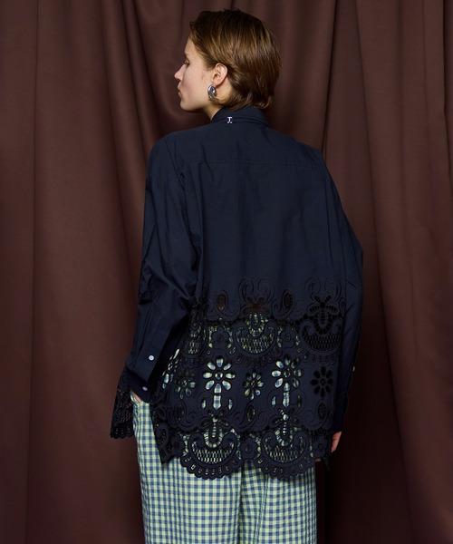 MAISON SPECIAL（メゾンスペシャル） ブラウス シャツ Hem Embroidery