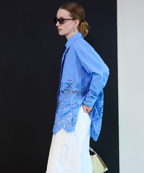 MAISON SPECIAL（メゾンスペシャル） ブラウス シャツ Hem Embroidery
