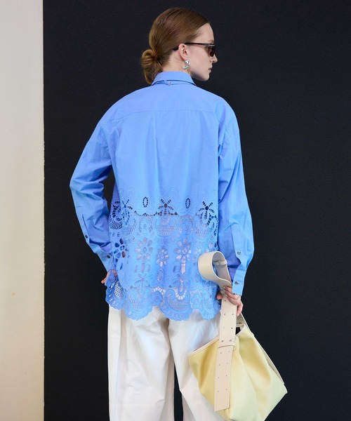 MAISON SPECIAL（メゾンスペシャル） ブラウス シャツ Hem Embroidery