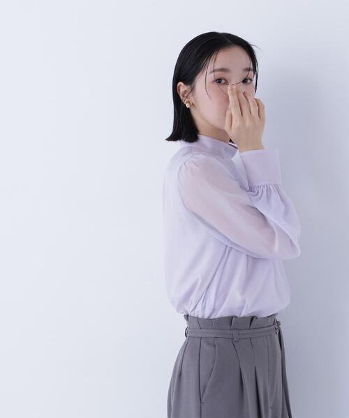 @ ナチュラルビューティーベーシック ハイネック ブラウス シャツ 長袖 NATURAL BEAUTY BASIC（ナチュラルビューティーベーシック） ブラウス