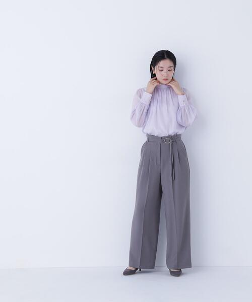 @ ナチュラルビューティーベーシック ハイネック ブラウス シャツ 長袖 ナチュラルビューティーベーシック NATURAL BEAUTY BASIC ハイネック