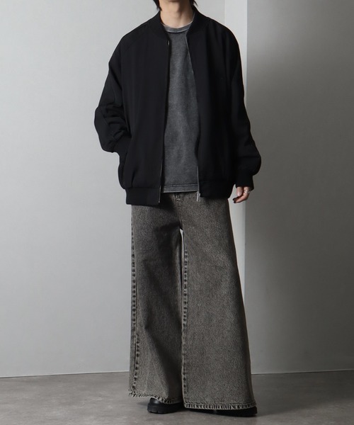 welise（ウェライズ） スカジャン M ブラック×グレー メンズ