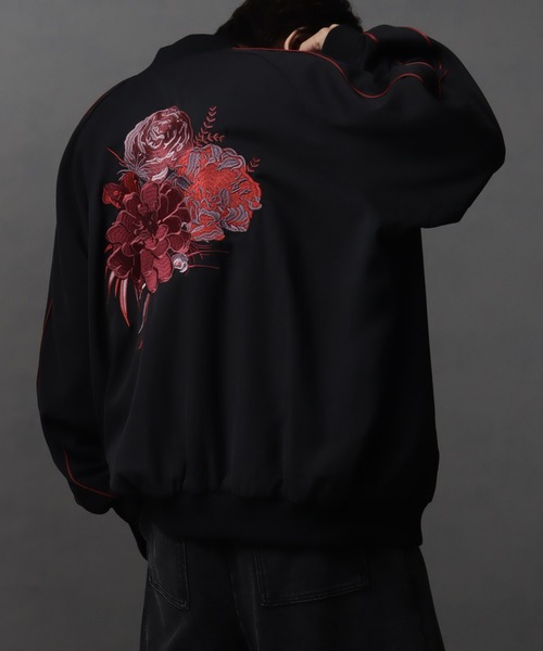 welise（ウェライズ） スカジャン M ブラック×グレー メンズ