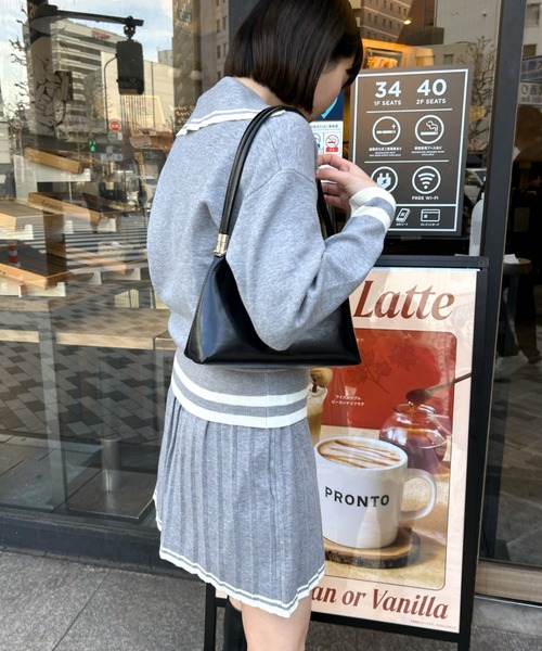 LACーVERT セットアップ ポロニット＋プリーツスカートセットアップ