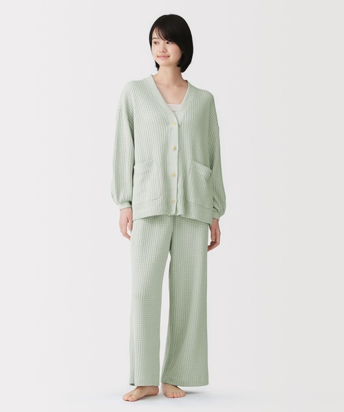 Øto3 カーディガン•京都御楽印セット　　　　　　　　　　　10700円に変更 無印良品（MUJI） パジャマ ルームウェア 婦人 ざっくり編んだ 長袖