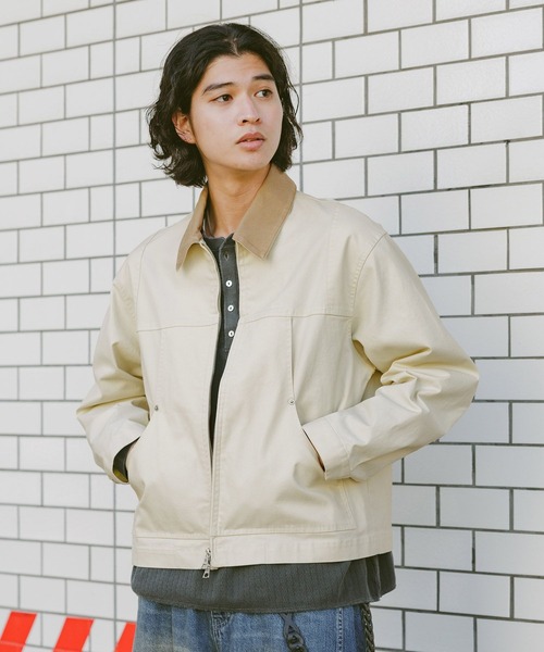 レイジブルー L ダブル セットアップ ベージュチェック RAGEBLUE（レイジブルー） シャツ CHECK ZIP UP SHIRT JACKET