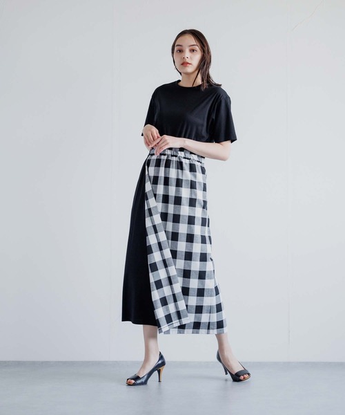 「RAW FUDGE」 半袖ワンピース M ブラック レディース_画像9