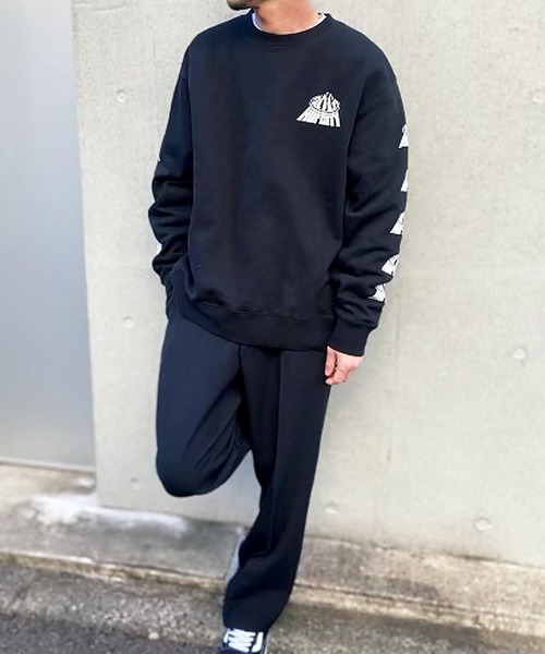 「HUF」 スウェットカットソー L チョコ メンズの画像
