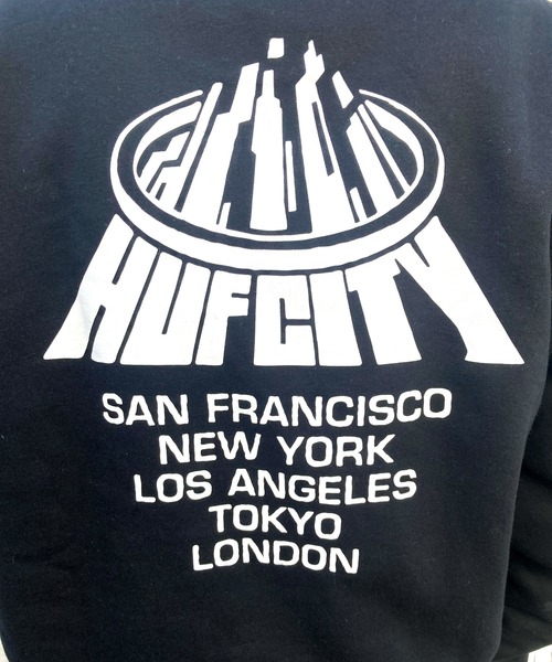 「HUF」 スウェットカットソー L チョコ メンズの画像