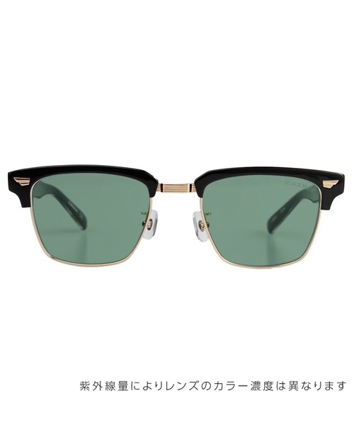 「ムラサキスポーツ」 サングラス FREE ブラック×グリーン メンズの画像
