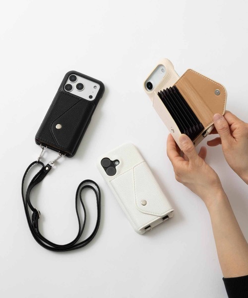 Lexus レザー iPhoneケース カードポケット付き emonique（エモニーク） スマホケース iPhone PUソフトレザー