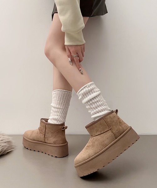 「Shoes in Closet」 ショートブーツ S ライトベージュ レディース_画像5