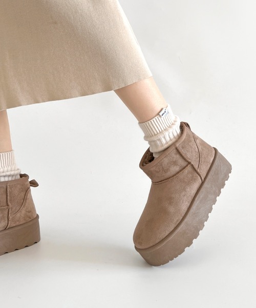 「Shoes in Closet」 ショートブーツ S ライトベージュ レディース_画像6