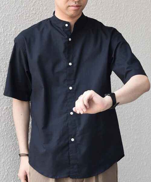 SHIPS any uvカット シャツ 半袖 any:「接触冷感・ストレッチ・遮熱等
