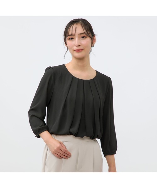 「AOYAMA」 「＆ress」7分袖ブラウス M ライトベージュ レディース_画像3