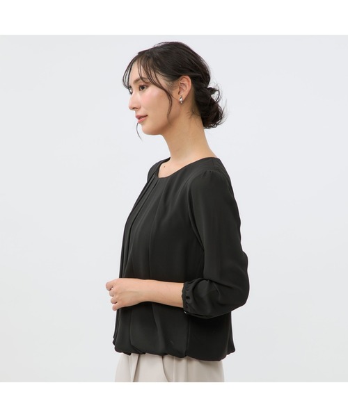 「AOYAMA」 「＆ress」7分袖ブラウス M ライトベージュ レディース_画像4