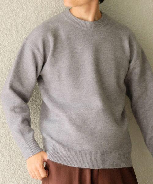 「ITEMS URBANRESEARCH」 長袖ニット LARGE グレー メンズ_画像3