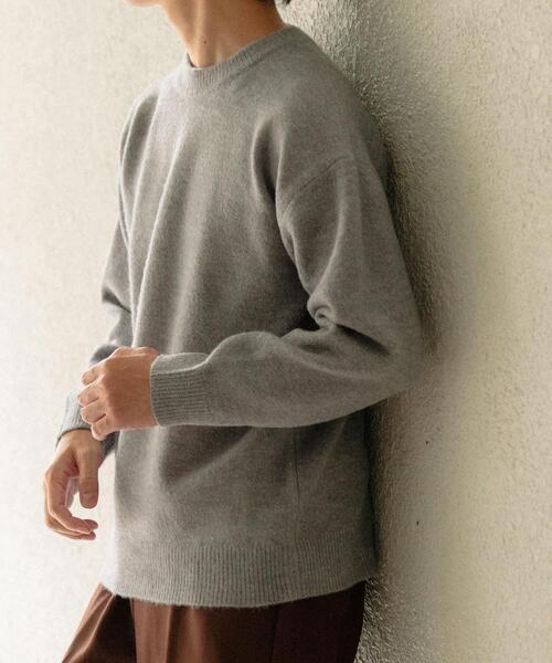「ITEMS URBANRESEARCH」 長袖ニット LARGE グレー メンズ_画像4