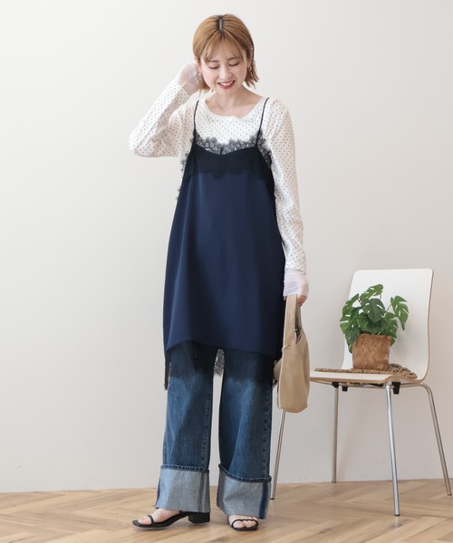 AMERICAN HOLIC（アメリカンホリック） ワンピース レースサテンキャミ