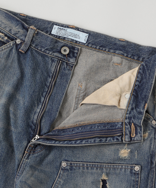 ワイドパンツ ジーンズ DAIRIKU / ダイリク ”80Year” Damage Painter Denim Pants メンズの画像