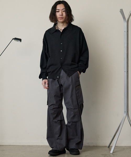 「WYM LIDNM」 カーゴパンツ L ブラック メンズ_画像3