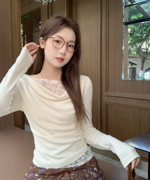 tシャツ レースドッキングオフショルロンT レディース : ZOZOTOWN