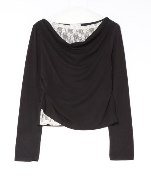 tシャツ レースドッキングオフショルロンT レディース : ZOZOTOWN