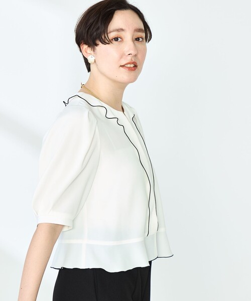 「NOLLEY'S」 半袖ブラウス 36 ブラック レディース_画像6