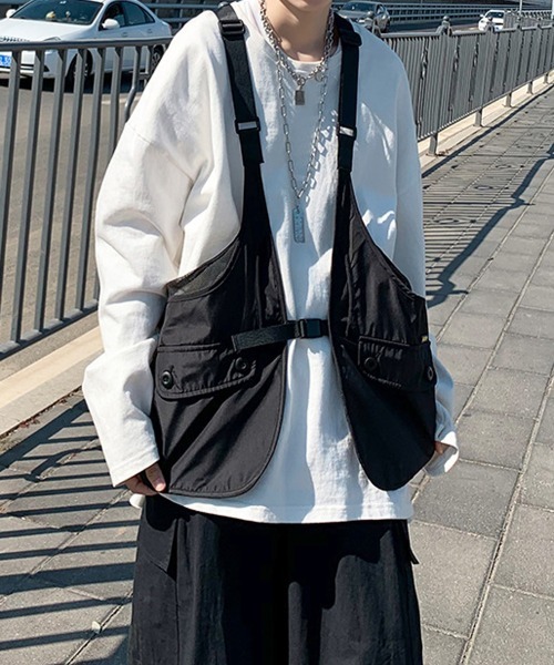 「NEW GENTLEMAN」 ベスト L ブラック メンズ_画像3