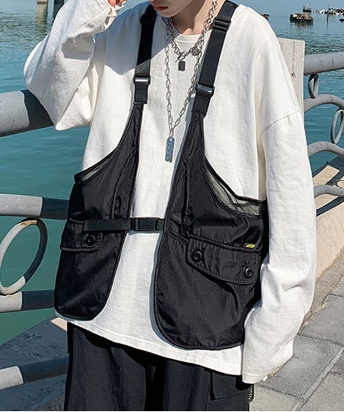 「NEW GENTLEMAN」 ベスト L ブラック メンズ_画像4