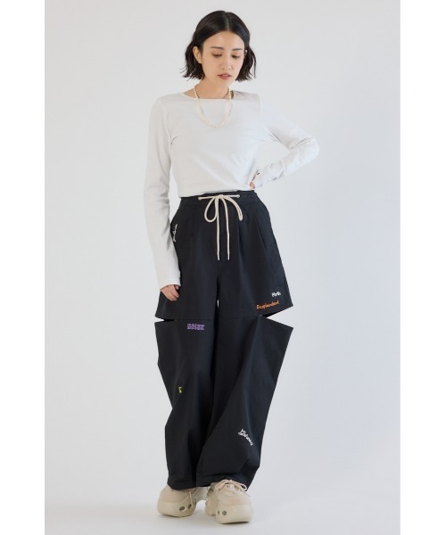 「RODEO CROWNS WIDE BOWL」 イージーパンツ SMALL ホワイト レディース_画像5