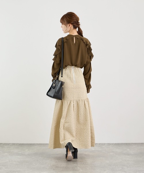 「Dorry Doll」 フレアスカート MEDIUM カーキ レディース_画像6