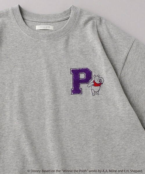Tシャツ Tシャツ Web限定 Disney ディズニー くまのプーさん 別注pワッペンｔシャツ Zozotown Yahoo 店 通販 Yahoo ショッピング