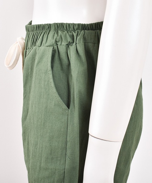 パンツ 麻リネン混ウエストゴムショートパンツ|ZOZOTOWN |21