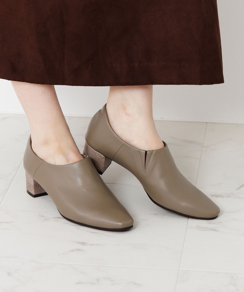 HIMIKO パンプス 「Made in Japan」ペイズリー型押しヒールソフト